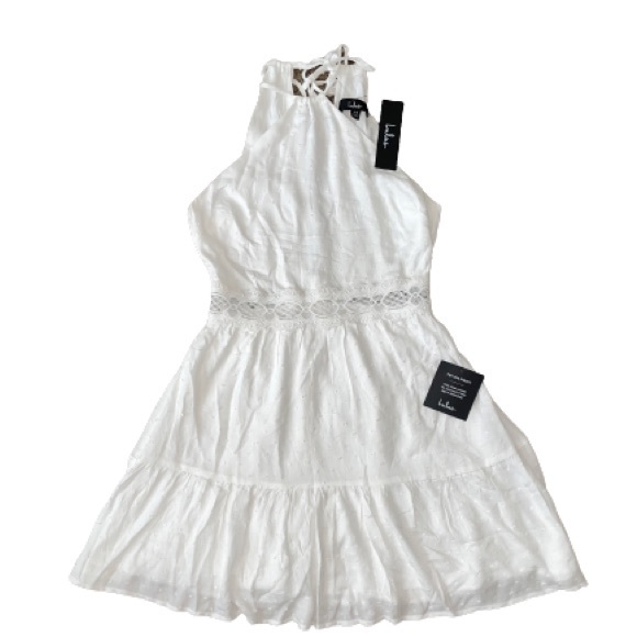XS Lulu’s white halter dress NWT - Picture 2 of 6